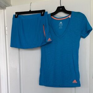 Adidas Vivid Blue and Bright Orange Tennis or Pickleball 3pc-Set EUC